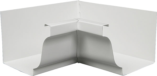 AMERIMAX HOME PRODUCTS, White 27201 5-Inch Aluminum Inside Mitre, Size