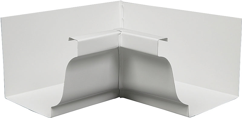 AMERIMAX HOME PRODUCTS, White 27201 5-Inch Aluminum Inside Mitre, Size