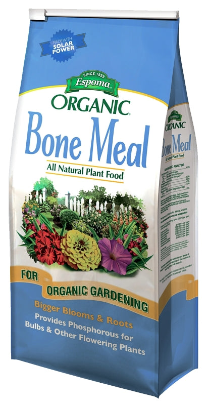 Espoma Organic Bone Meal Fertilizer 4-12-0. All-Natural Plant Food Source of Nitrogen and Phosphorus For Organic Gardening. For Bulbs & Other Flowering Plants. 4 lb. bag. BM04