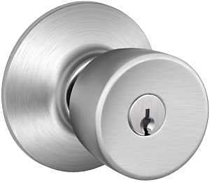 Schlage, Brushed Chrome F51VBEL626 Bell Entry Knob, Pack of 1