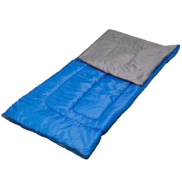 Stansport Youth Sleeping Bag - Lightweight 50°F Synthetic Insulation for Summer Camping, Sleepovers & Travel - 58" x 28" - Zips Together for Double Size 512-50