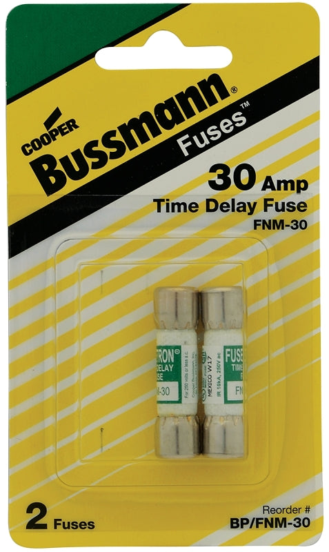 Cooper Bussmann BP/FNM-30 32-volt Type FNM Time Delay Cartridge Midget Fuse, 2 Pack by Cooper Bussmann