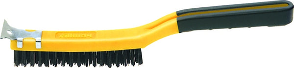 ALLWAY SB319 Soft-Grip Carbon Steel Wire Brush with Scraper