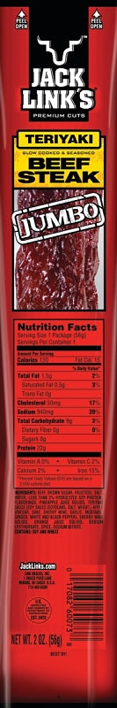 Jack Link's Beef Steak, Teriyaki, 2 oz