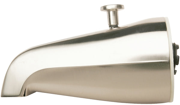 Plumb Pak Keeney PP825-31BN Bathtub Spout with Diverter, 3/4" IPS, Brushed Nickel