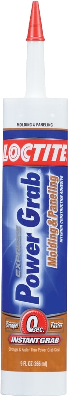 Loctite Power Grab Express Molding & Paneling Construction Adhesive - 9 fl oz Cartridge, Pack of 1 2023759