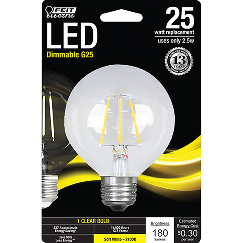 Feit Electric BPG2525/927CA/FIL/RP 25W G25 Bulb