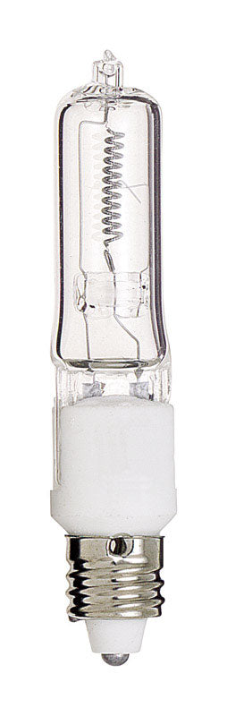 Satco S3484 1/Card 120V 75-Watt T4 E11 Base Light Bulb, Clear