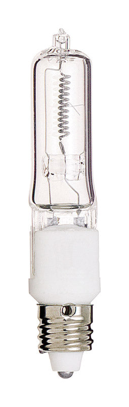 Satco S3485 1/Card 120V 100-Watt T4 E11 Base Light Bulb, Clear