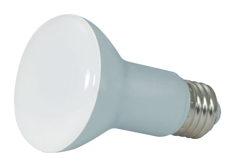Satco 6.5watt; LED R20; 2700K; 107' beam spread; Medium base; 120 volts; Dimmable