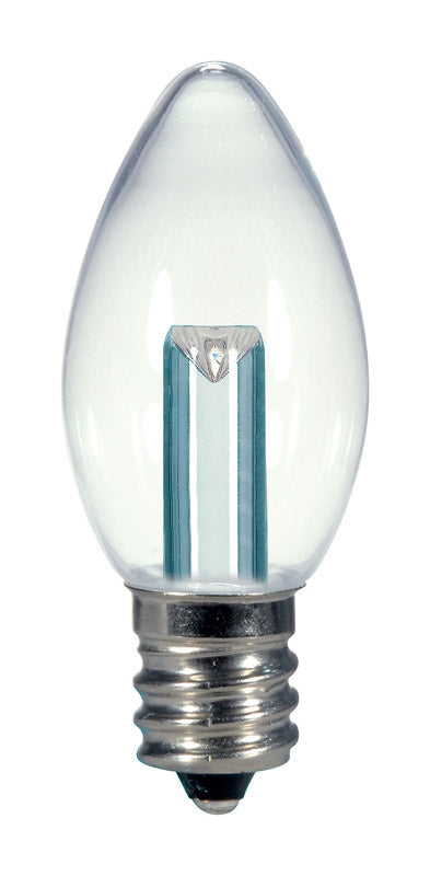 Satco S9156 Candelabra Bulb in Light Finish, 2.13 inches, Candela, Clear