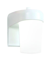 HALO FE 1-Light White LED Outdoor Lantern Sconce with Dusk to Dawn FE08A40FDW