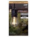 Feit Electric S14 LED Filament Light Bulbs, High Output, 2200K Warm White, 70 Lumens, String Light Replacement Bulbs, 15,000-Hour Lifespan, Clear Durable Housing, S14/822/FILED/4, 4 Pack