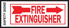 Hy-Ko Products Hy-Ko #FE-2R 4x10 Fire Extinguisher Sign Right Arrow