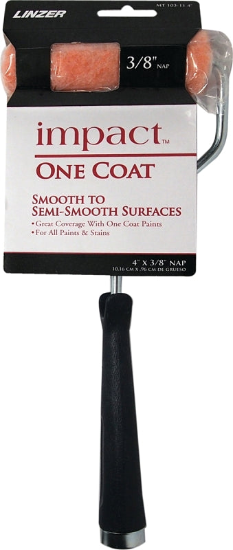 Linzer MT 103-11 0400 Impact Knit Polyester Nap Mini Roller Cover with 11" Roller Frame, 3/8" Mt 103-11 4IN