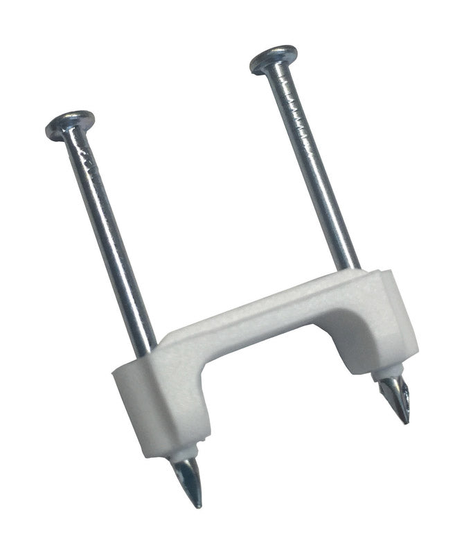 Gardner Bender PS-1550TD Plastic Staple, 1/2 in., 14/2, 12/2, 10/2 (NM) Cable, Polyethylene - UV Resistant, 25 Pk., White