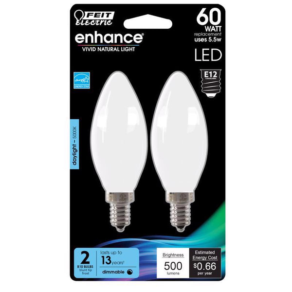 Feit Electric LED B11 60W Equiv BPCTF60950CAFL2