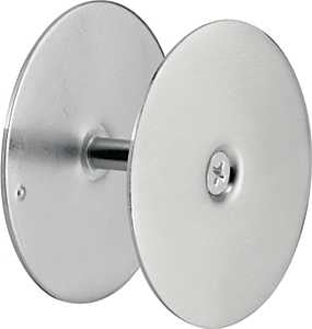 Defender Security 10446 Door Hole Cover Plate – Maintain Entry Door Security by Covering Unused Hardware Holes, 2-5/8” Diameter, Satin Nickel