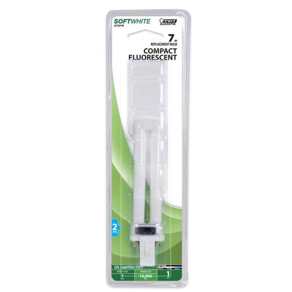 Feit Electric BPPL7 FeitElectric Compact Fluorescent 2 Pin Light Bulbs, No Color