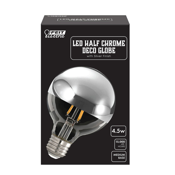 Feit Electric LED G25 E26 Slvr Sw 40W G2540/CHR827FIL (4-Pack)