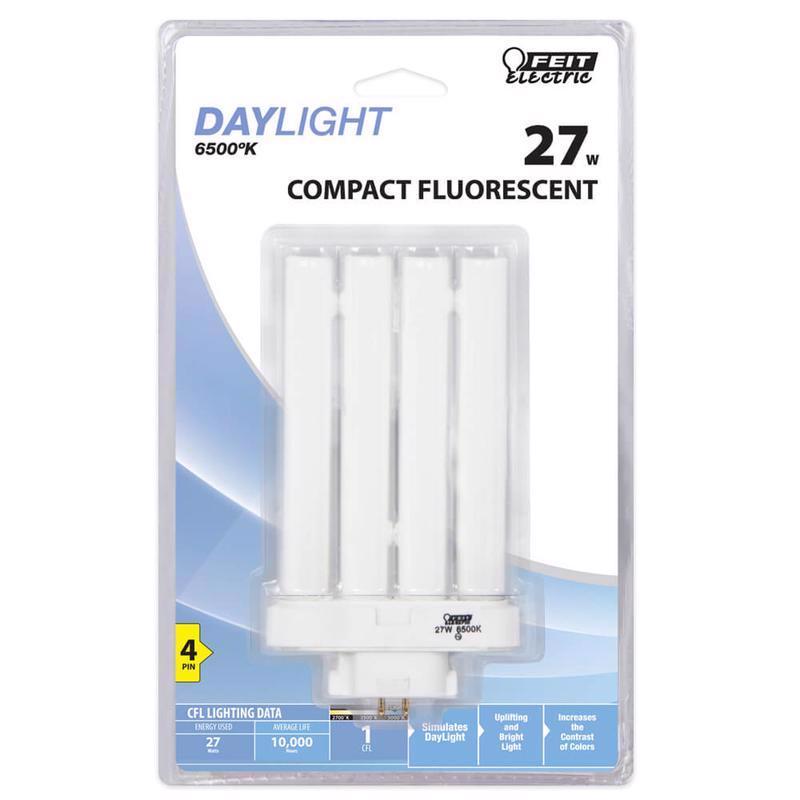 Feit Electric Bppl27f/65 27 Watt Daylight 4 Pin Compact Fluorescent Light Bulb