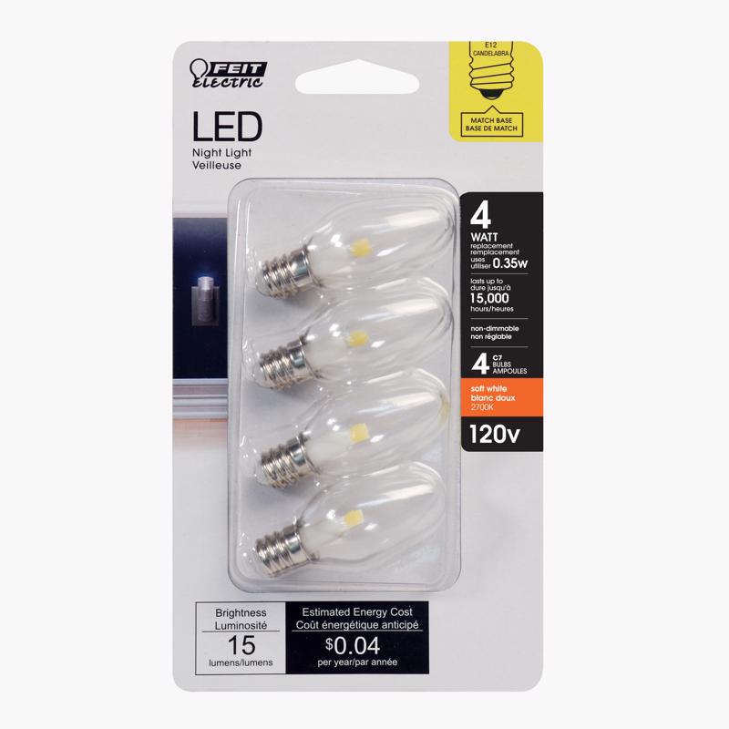 Feit Electric Bulb C7 E12 SW 4W 4PK