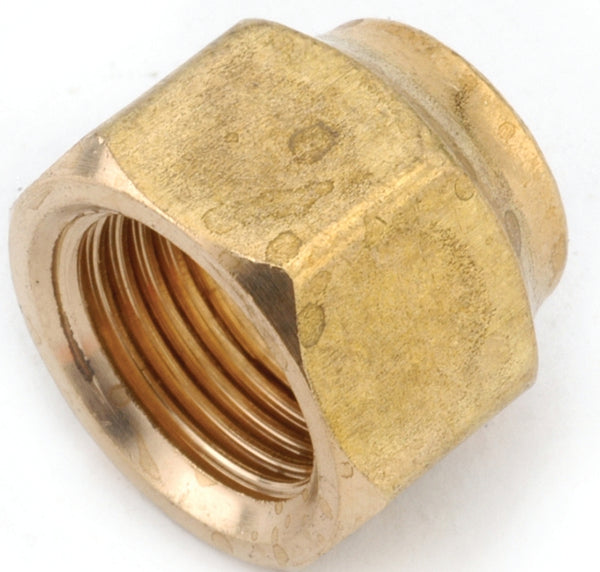 ANDERSON METALS CORP 754018-04 Series BRS Refrig FL Nut, 1/4", Brass