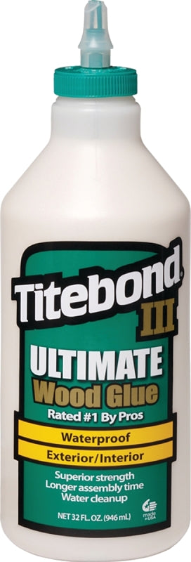 Titebond 1415 III Ultimate Wood Glue, 32-Ounce Bottle,Tan, 1 Qt