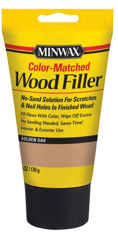 Minwax 448510000 Color-Matched Filler Wood Putty, 6 oz, Golden Oak, 6 Ounce