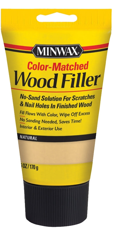 Minwax 448520000 Color-Matched Filler Wood Putty, 6 oz, Natural