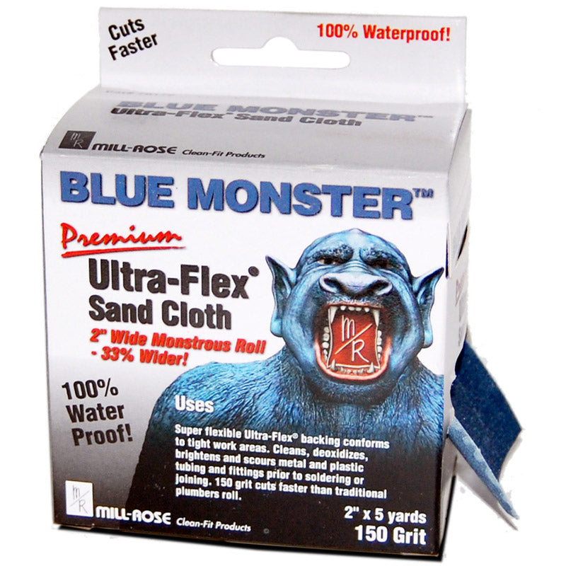 Mill-Rose 70172 Millrose Monster Ultra Flex Premium Mini Strips Abrasive Cloths, 2'' x 5-Yard, Blue