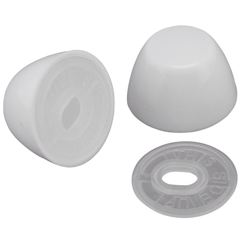 Keeney PP835-30 Plumb Pak Plastic Round Toilet Bolt Cap, White