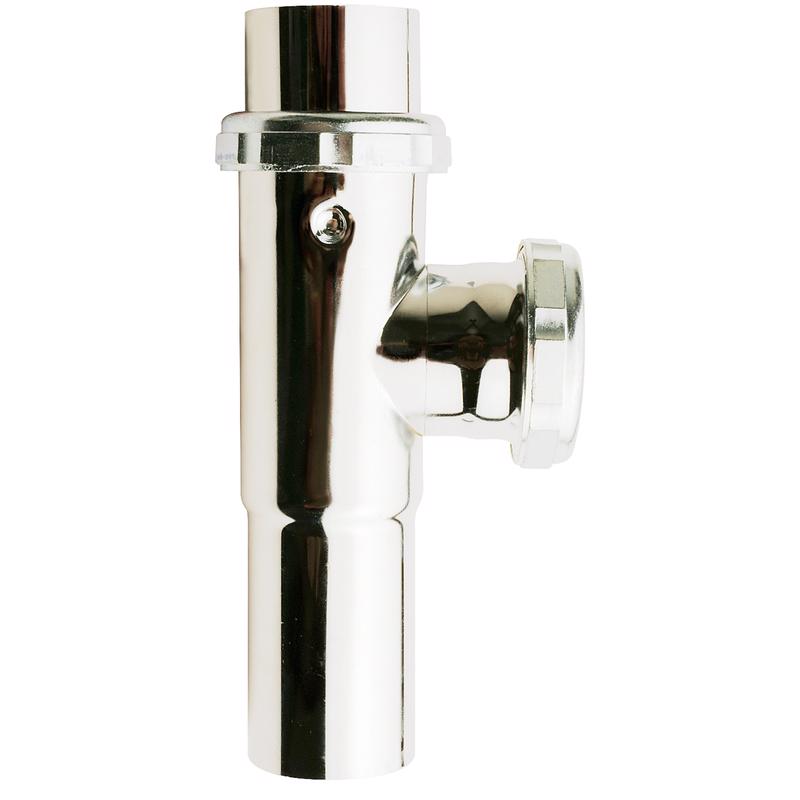 Plumb Pak PP17CP Center Outlet Tee and Tailpiece, 1-1/2 in, Slip/Direct, 1-1/2", Chrome