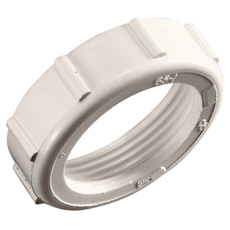 Plumb Pak PP20956 Slip Joint Nut with Washer, 1-1/4 in, Plastic, 1 4" x 1 4", White