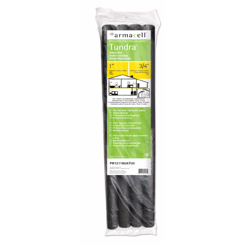 Tundra 1 in. x 3 ft. L Polyethylene Foam Pipe Insulation12