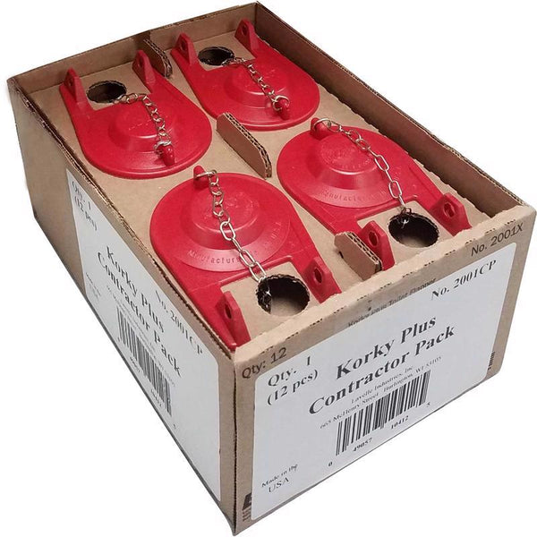 Korky Plus Toilet Flapper Red Rubber for Universal 2 in. 2001CP