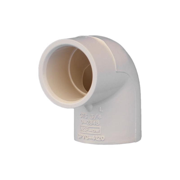 Charlotte Pipe FlowGuard 3/4 in. Hub x 3/4 in. Dia. Hub CPVC 90 Degree Elbow CTS023000800