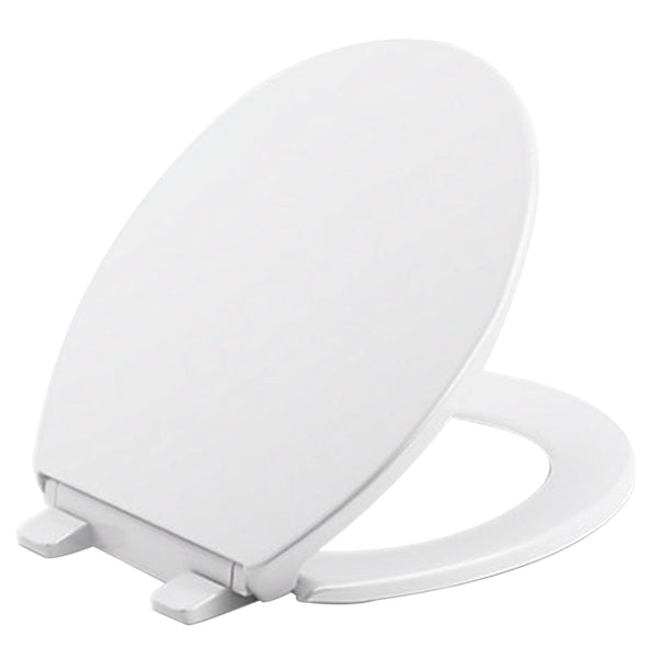 Kohler 20111-0 Brevia Round Toilet Seat, with Grip-Tight Bumpers, Quiet-Close Seat, Quick-Attach Hardware, White