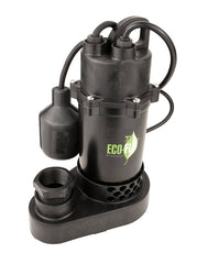 ECO-FLO Products SPP33W Thermoplastic Sump Pump with Wide Angle Switch, 1/3 HP, 3,600 GPH