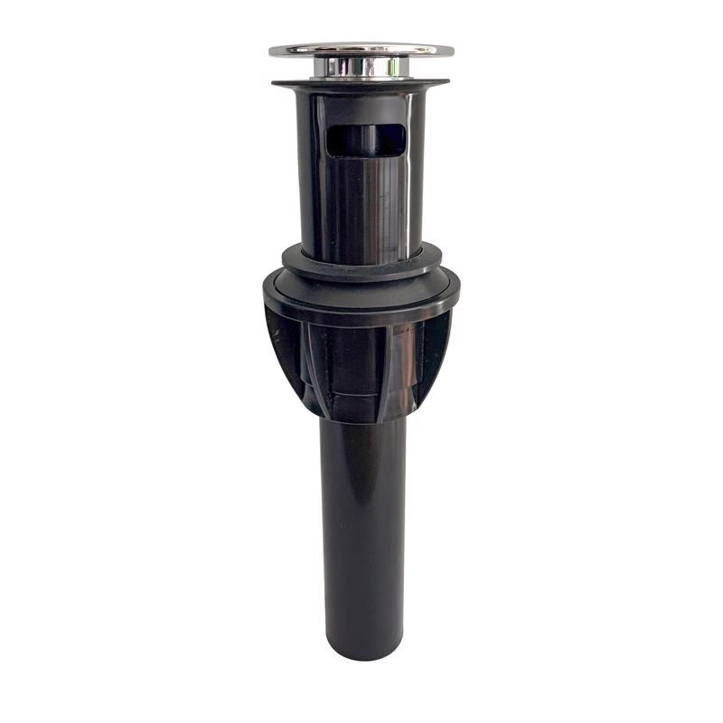 Keeney K820-72 1-1/4-in Plastic Push Button Sink Bathroom Drain with Overflow, No Size, Polished Chrome