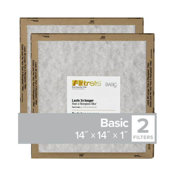 3M Fltr Flt Pnl 14X14X1 2PK Flat Panel Filter FPL11-2PK-24