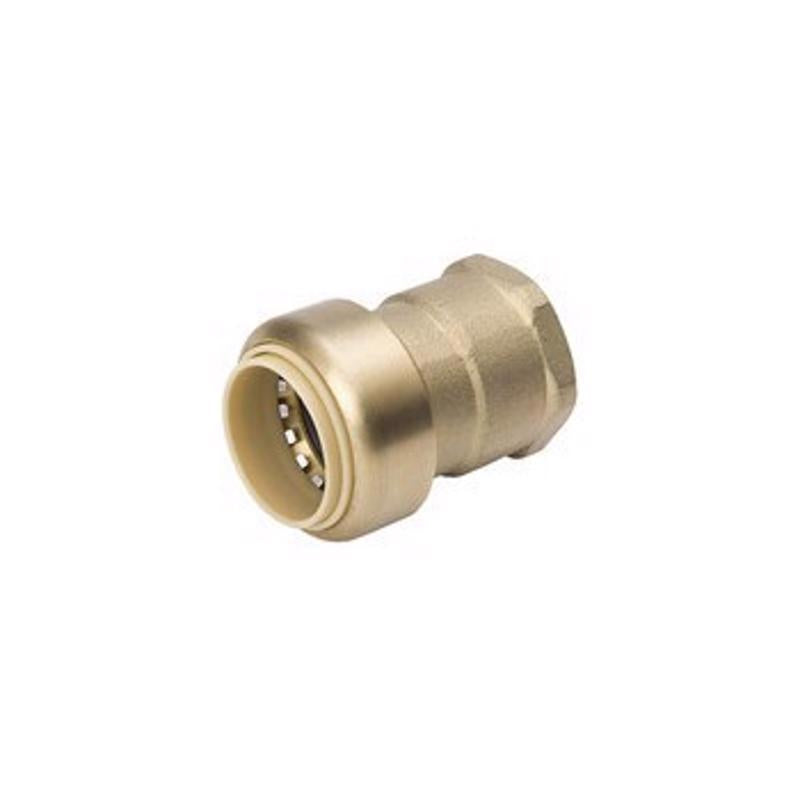 B & K 6630-204 Brass Female Push Adapter, 3/4", Brass