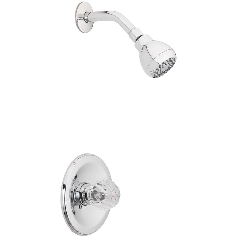 OakBrook Essentials Single Handle Shower 1 Knob Chrome Acrylic Shower Faucet