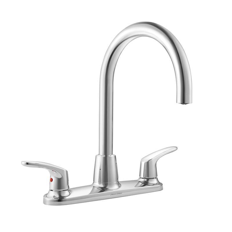 American Standard 7074550.002 Colony Pro Two-Handle High-Arc Kitchen Faucet Less Sray In Polished Chrome