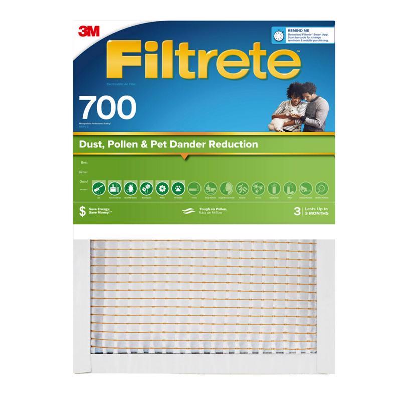 Filtrete 16 in. W X 24 in. H X 1 in. D Fiberglass 8 MERV Pleated Air Filter 4 pk 725-4