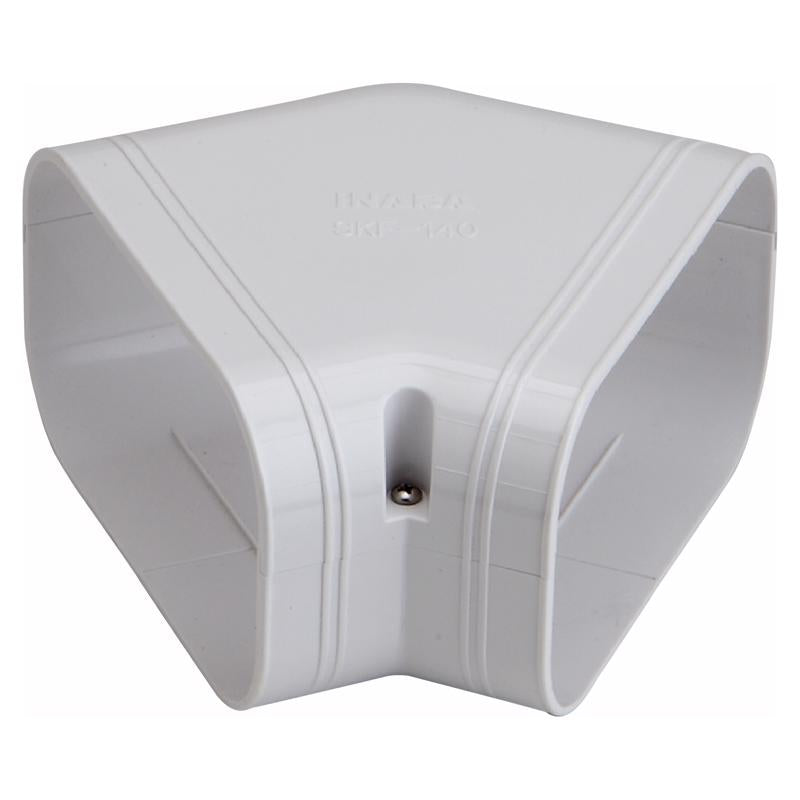 Inaba Denko SKF-140-W Cosmetic Pipe Cover Slim Corner Flat 45° Flat Surface 45° Bend, White