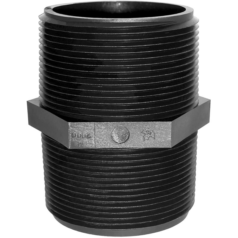 GREEN LEAF M 1200 P M1200P Nipple, Polypropylene Black Street Elbow Pipe, 1/2" MPT