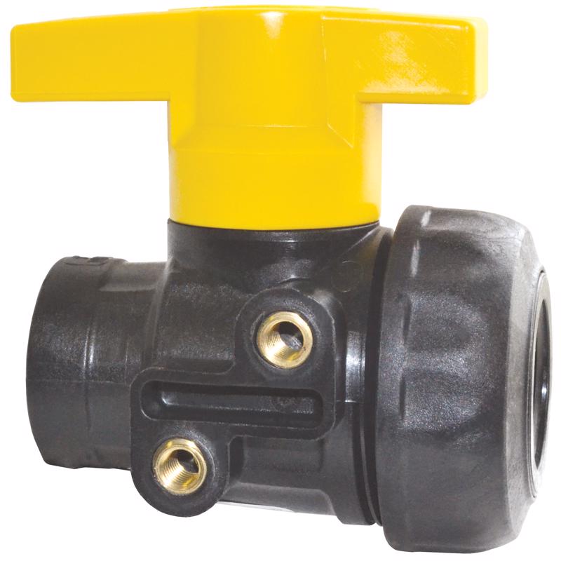 Green Leaf SU100E Polypropylene Single Union Ball Valve, Full Port, 1" NPT Female