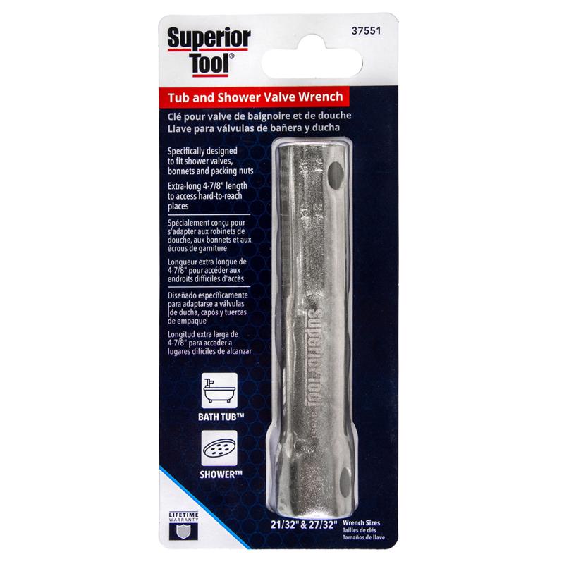 Superior Tool 21/32" x 27/32" Tub and Shower Wrench (12 Pack) 37551