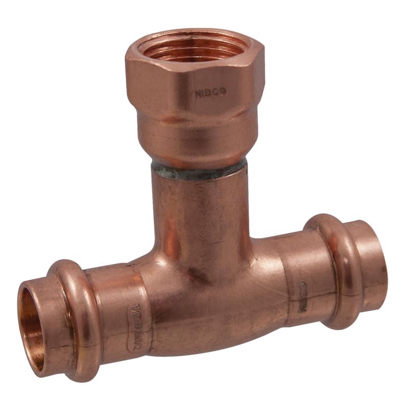 Nibco 4026180 0.75 x 0.75 in. Press System Wrought Copper Tee